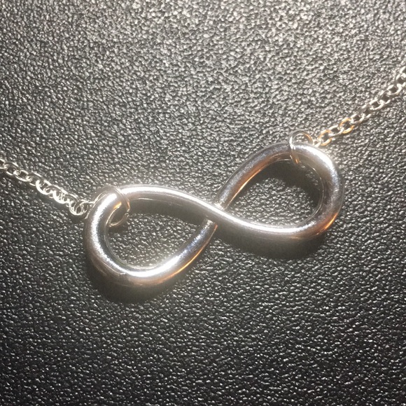 Silver Tone Infinity Charm Anklet - Picture 2 of 5